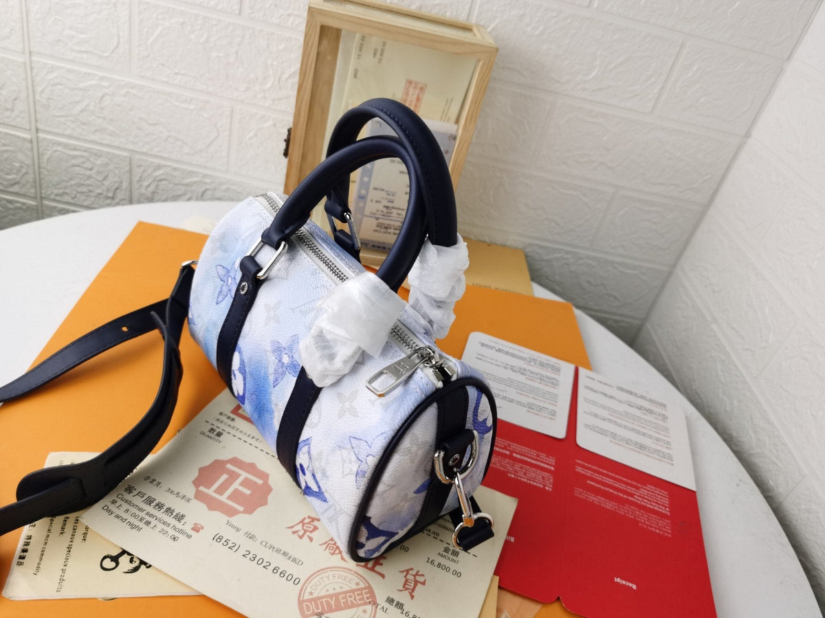 Keepall XS 21 Monogram Water Color Blue Canvas