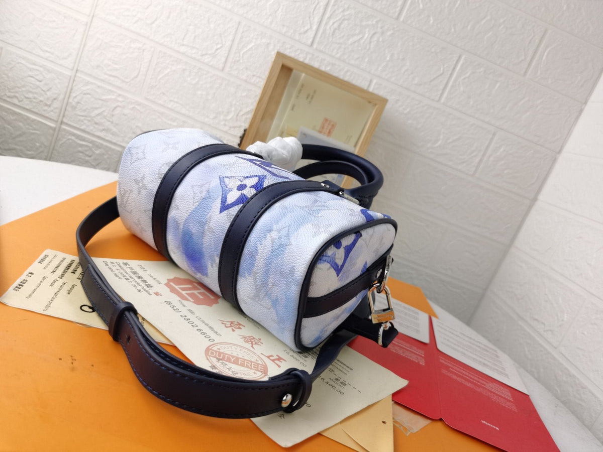 Keepall XS 21 Monogram Water Color Blue Canvas