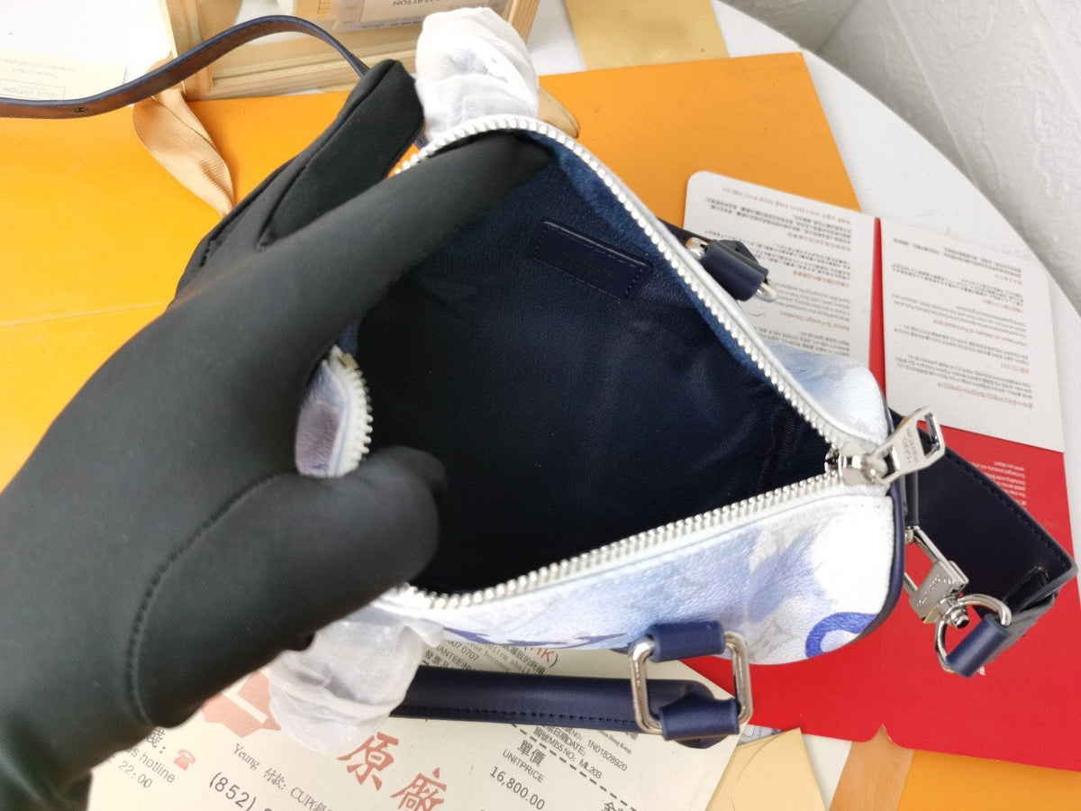 Keepall XS 21 Monogram Water Color Blue Canvas