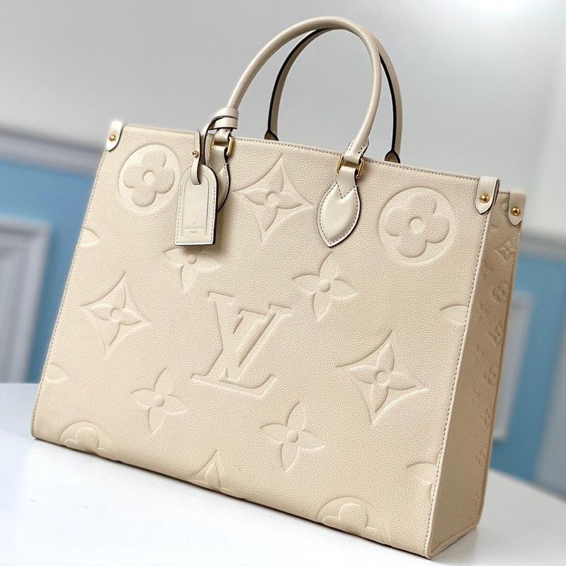 Onthego GM 41 Cream Monogram Empreinte Giant Canvas