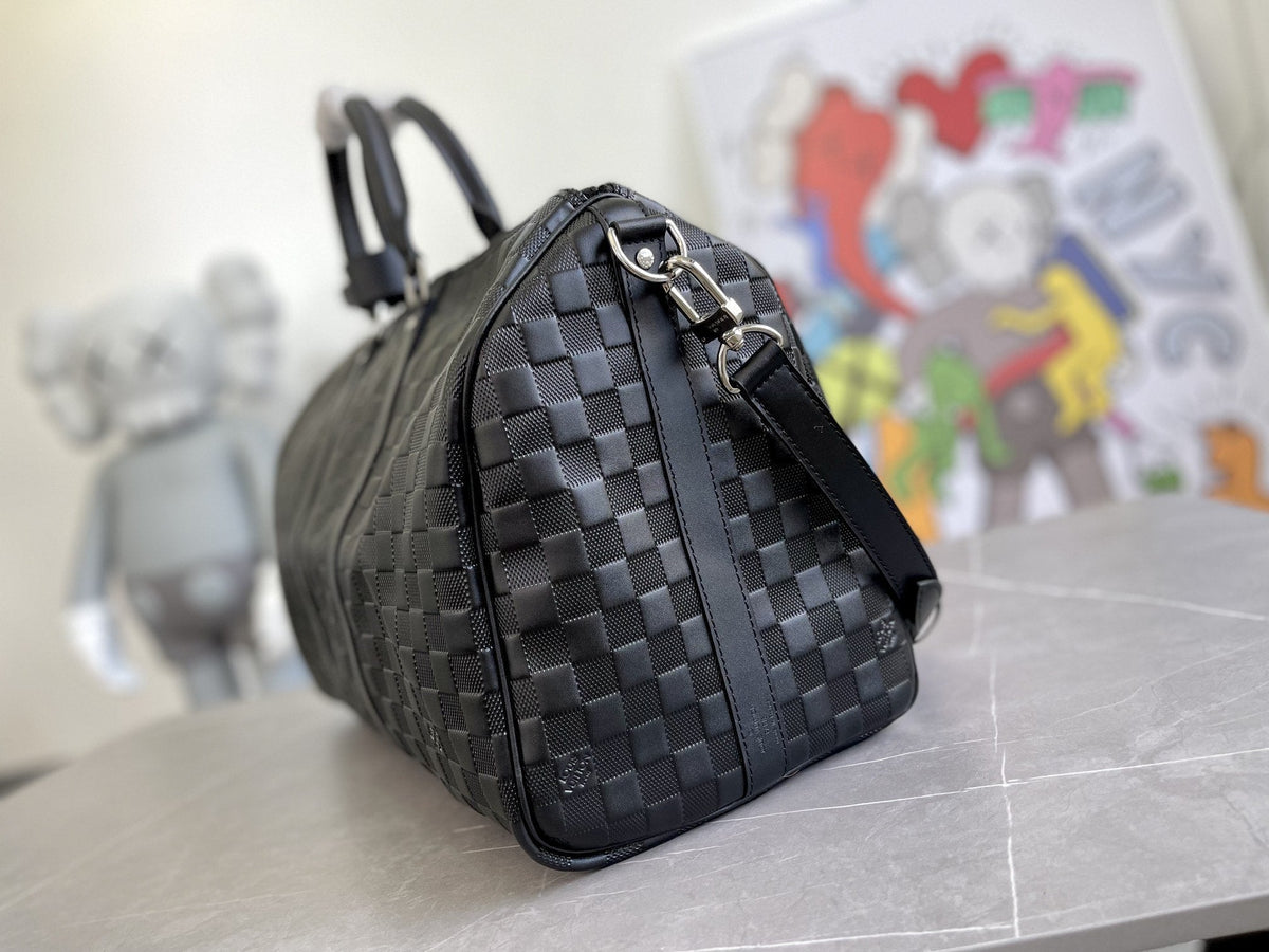 Keepall 45 Bandoulière Black Empreinte Infini