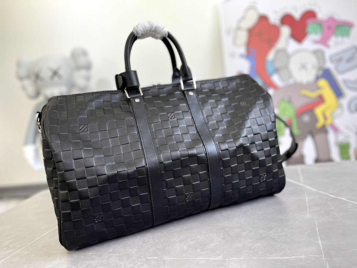 Keepall 45 Bandoulière Black Empreinte Infini