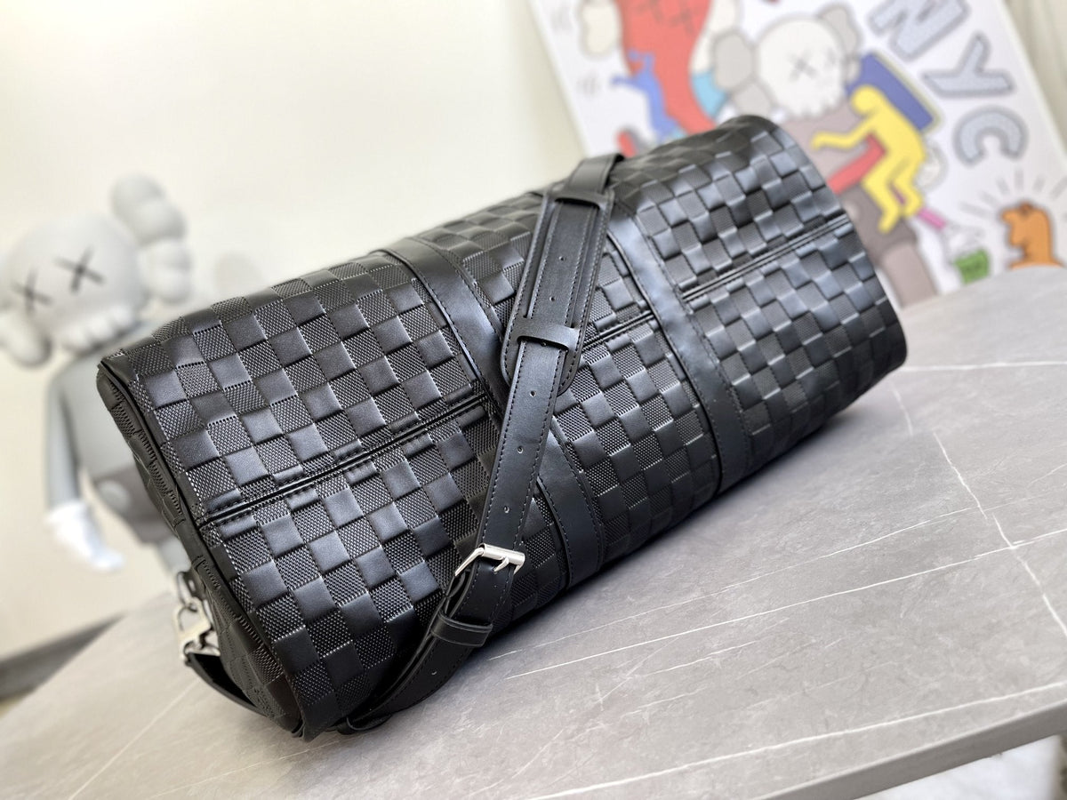 Keepall 45 Bandoulière Black Empreinte Infini