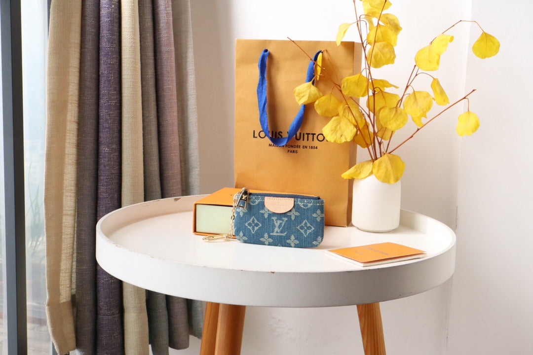 Pochette Clet Denim Bleu