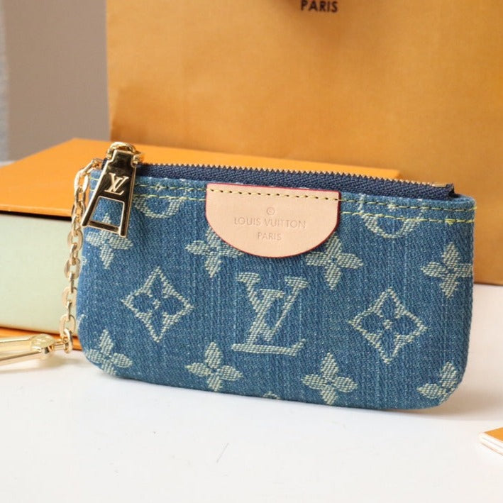 Pochette Clet Denim Bleu