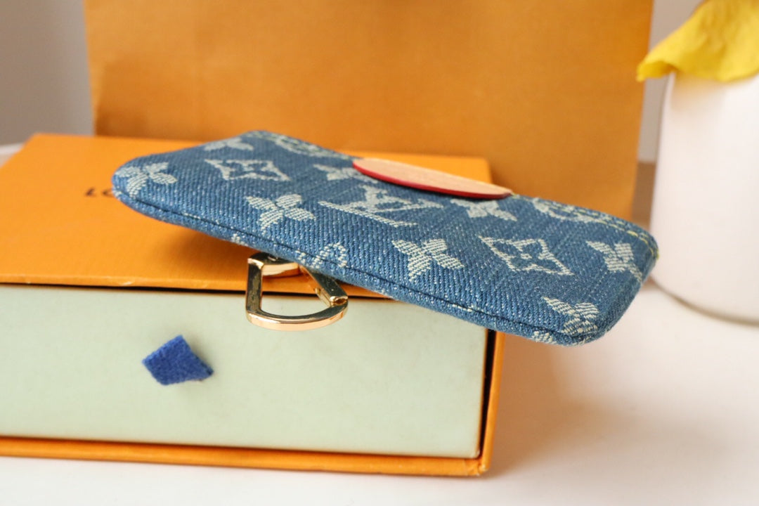 Pochette Clet Denim Bleu