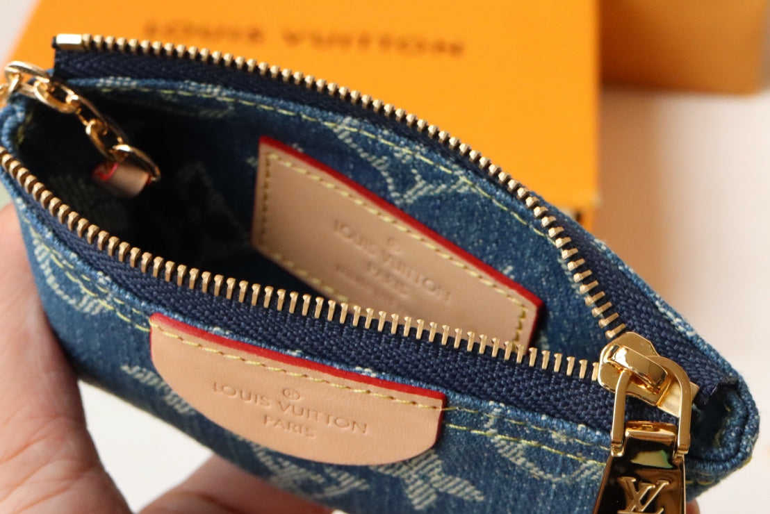 Pochette Clet Denim Bleu