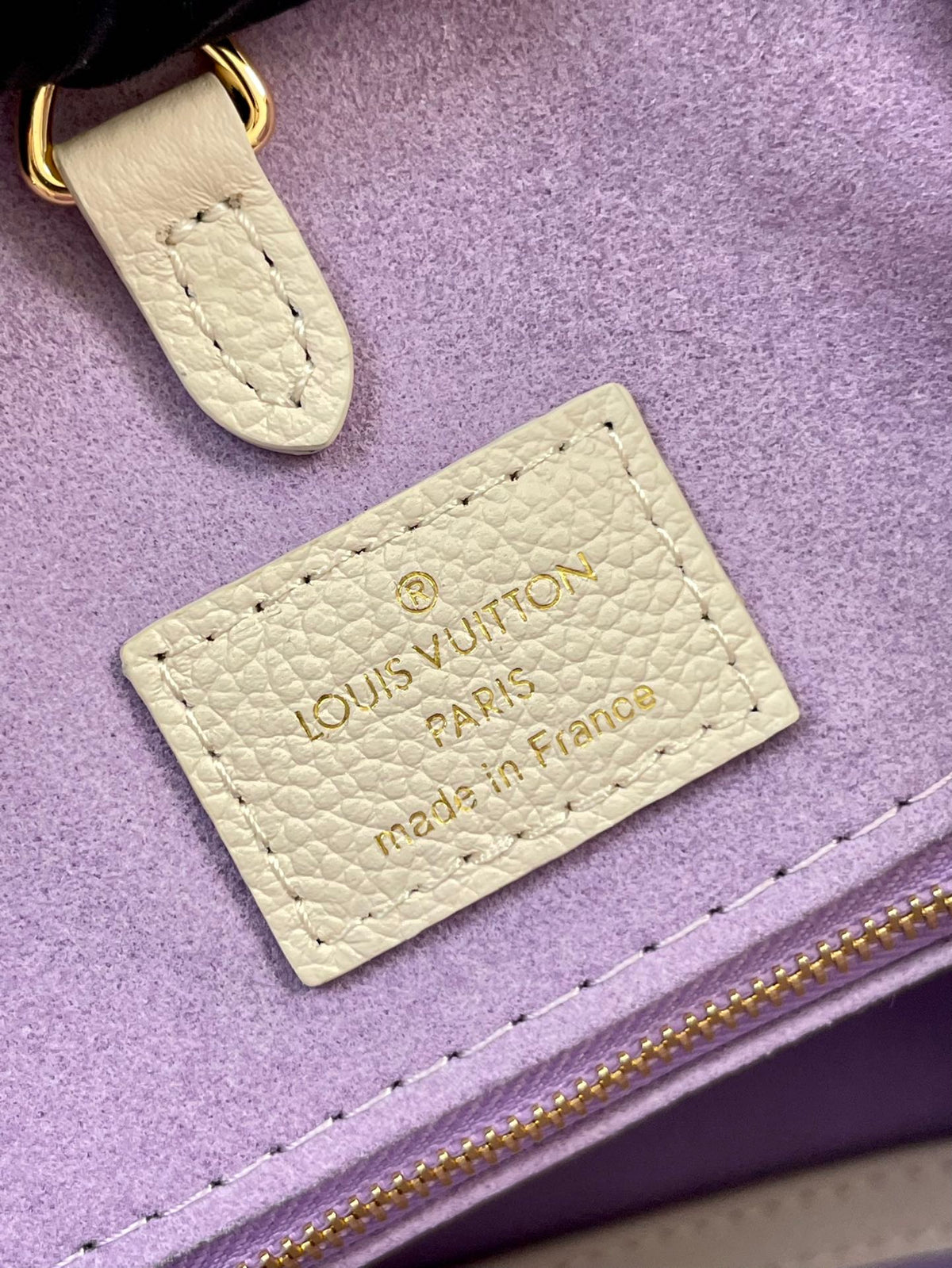 Onthego 35 White Purple Monogram Canvas