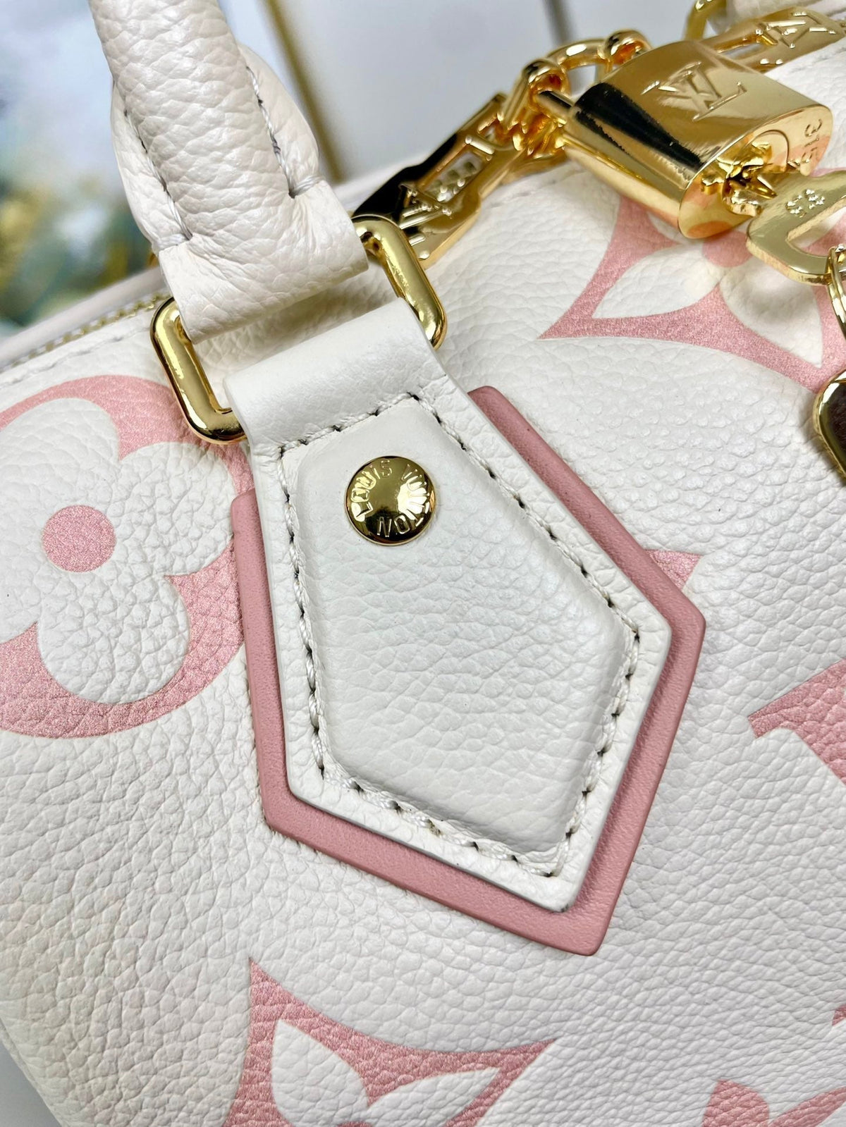 Speedy 20.5 White Pink Monogram Canvas