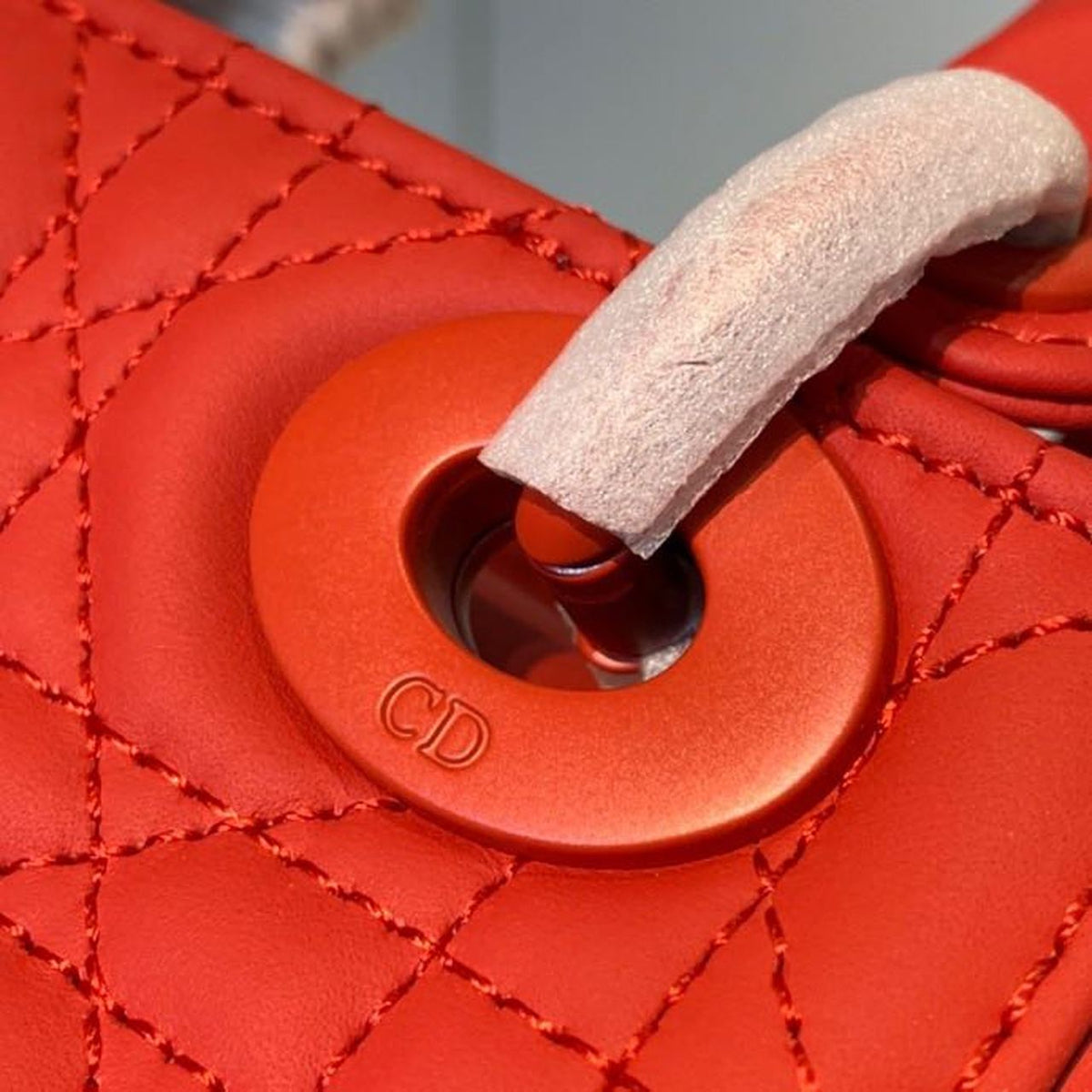 Christian Dior Mini Lady Dior Bag 18cm with Chain Matte Hardware Lambskin Leather Spring/Summer Collection, Red – product…