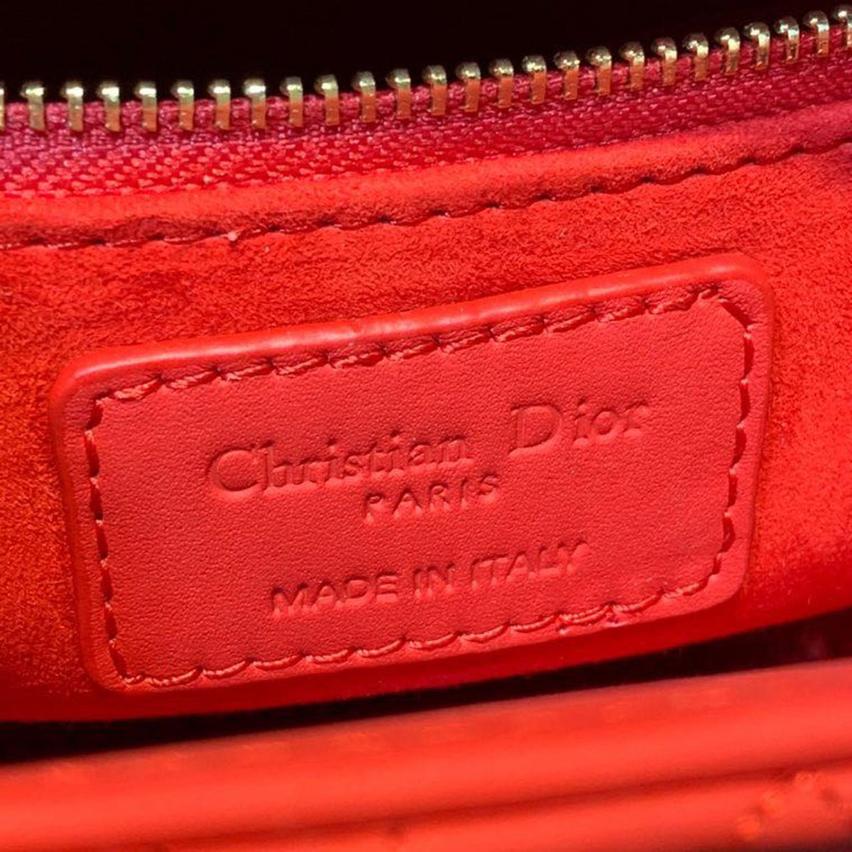 Christian Dior Mini Lady Dior Bag 18cm with Chain Matte Hardware Lambskin Leather Spring/Summer Collection, Red – product…