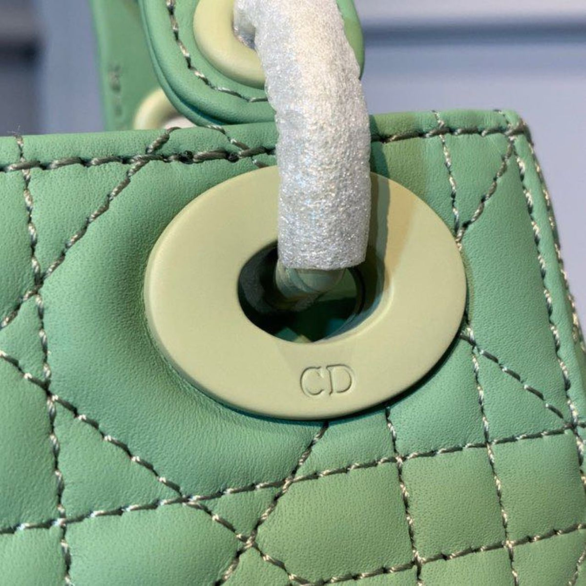 Christian Dior Mini Lady Dior Bag 18cm with Chain Matte Hardware Lambskin Leather Spring/Summer Collection, Spring Green –…