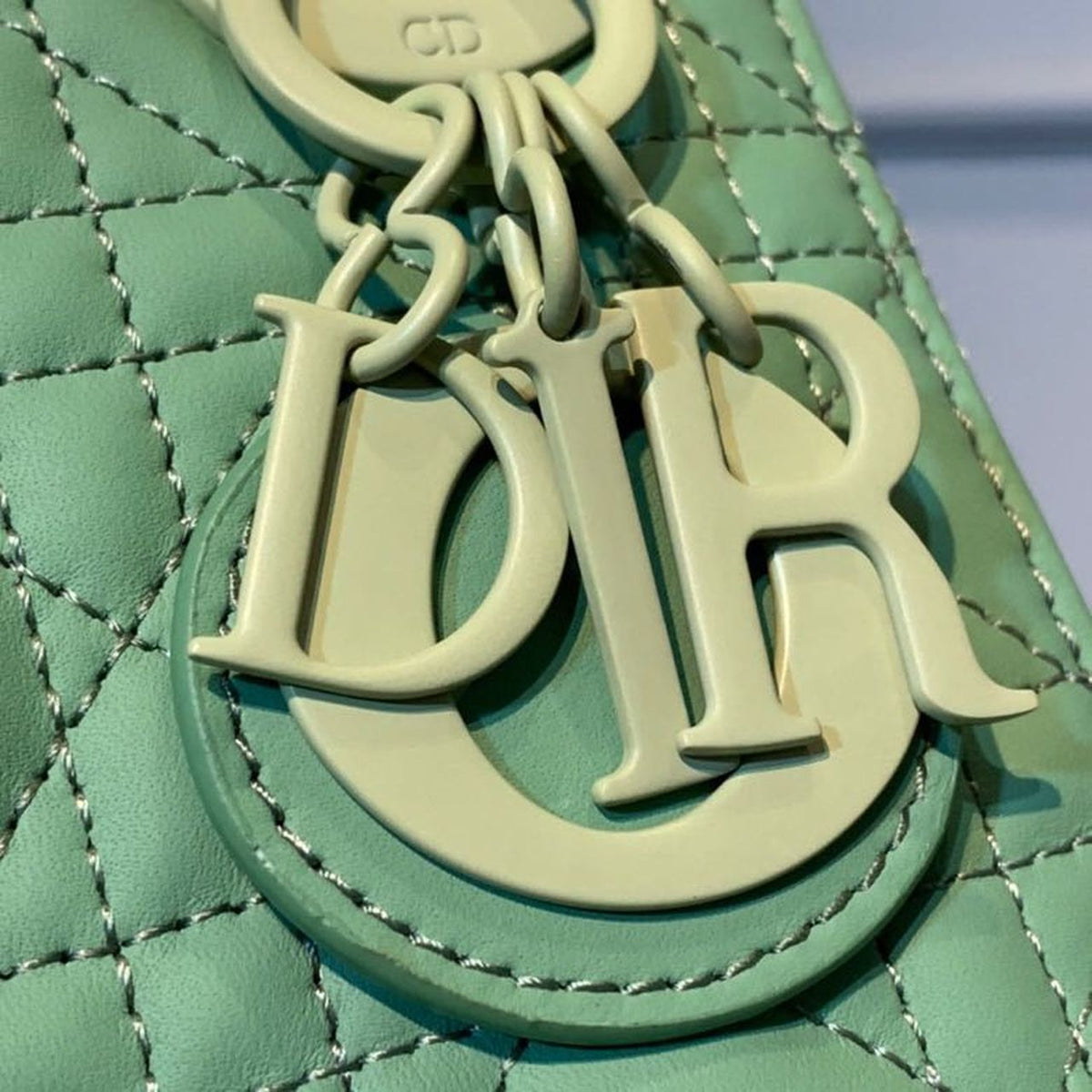 Christian Dior Mini Lady Dior Bag 18cm with Chain Matte Hardware Lambskin Leather Spring/Summer Collection, Spring Green –…