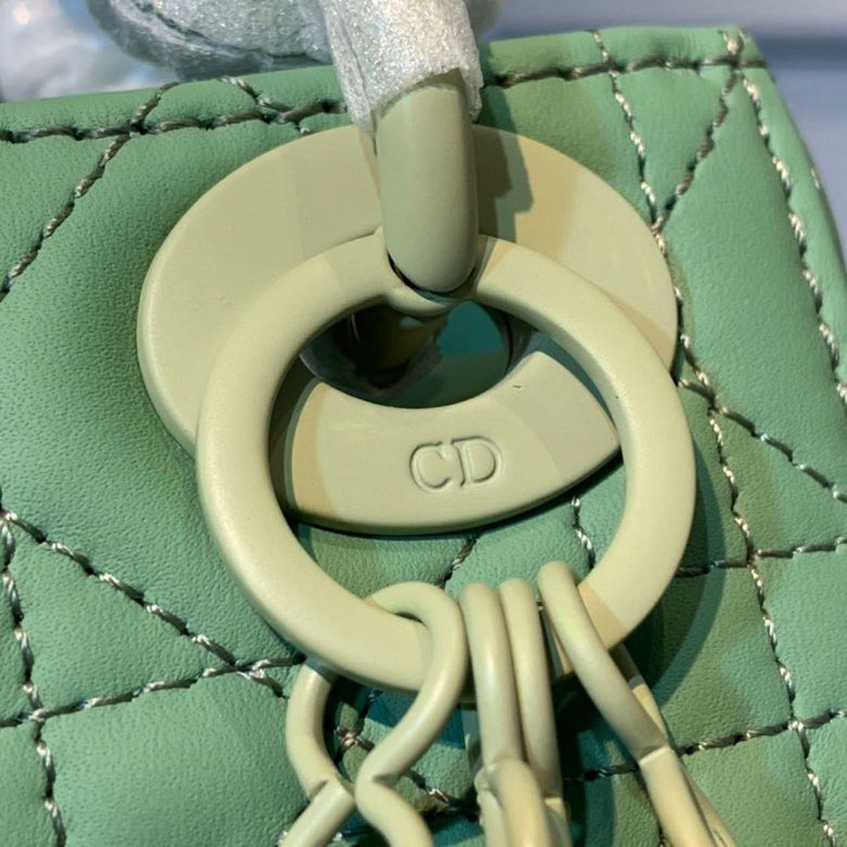 Christian Dior Mini Lady Dior Bag 18cm with Chain Matte Hardware Lambskin Leather Spring/Summer Collection, Spring Green –…
