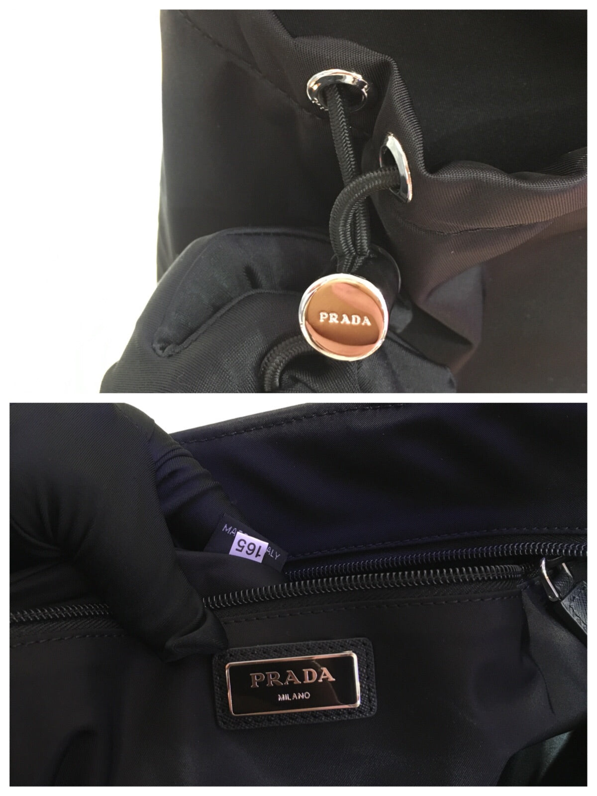 Shopping Bag 40 in Black Nylon Fabric