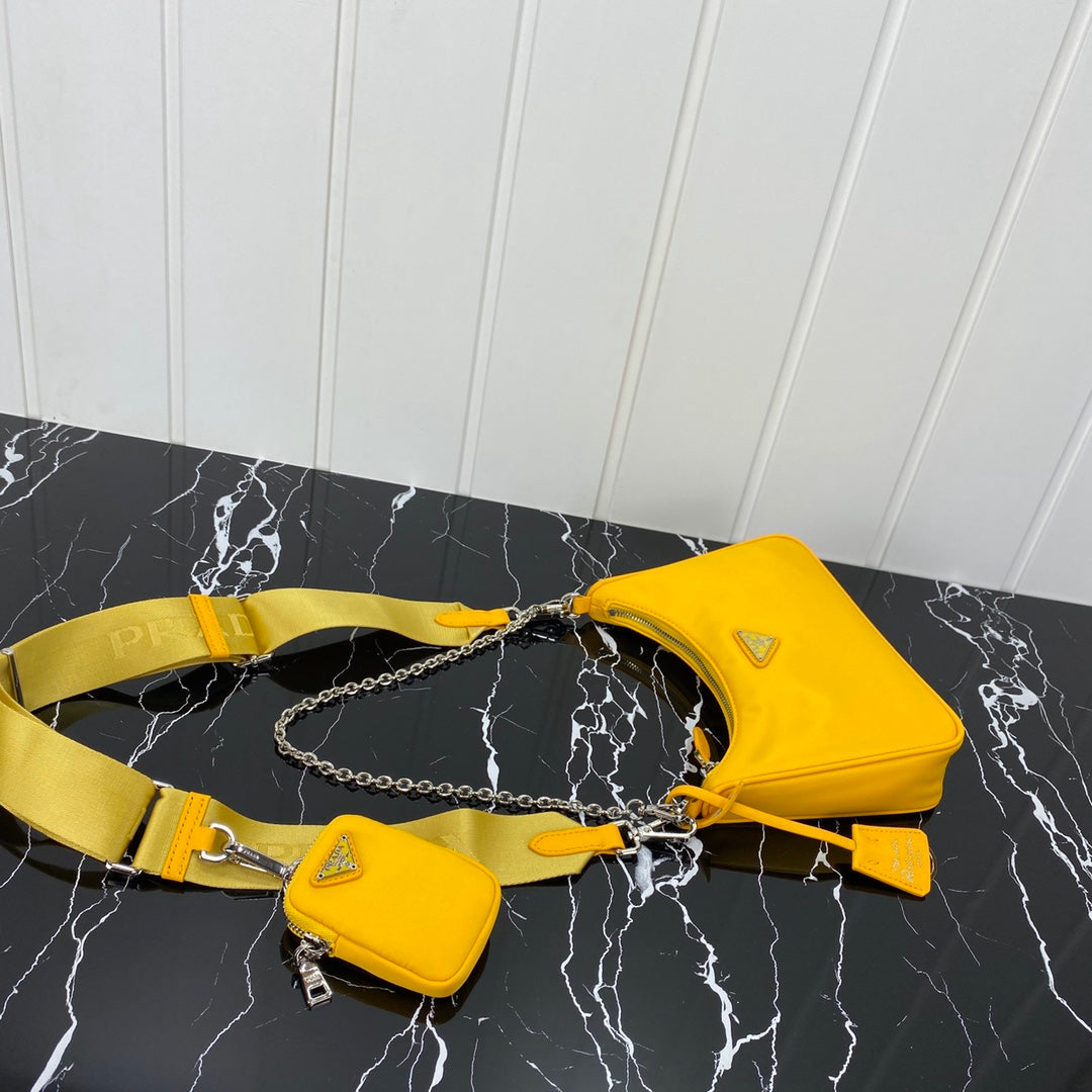 Pra Hobo 22 Bag in Amber Yellow Re-nylon