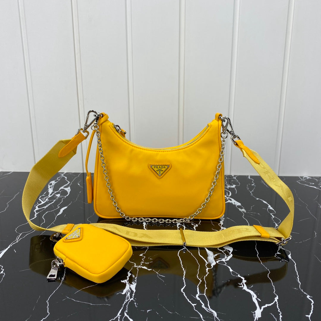 Pra Hobo 22 Bag in Amber Yellow Re-nylon