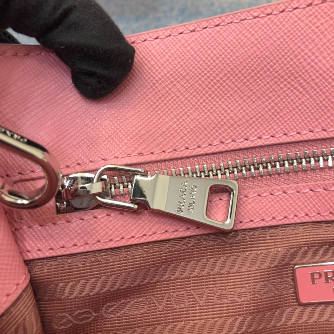 Pra Mini 23 Bag in Petal Pink Saffiano Leather