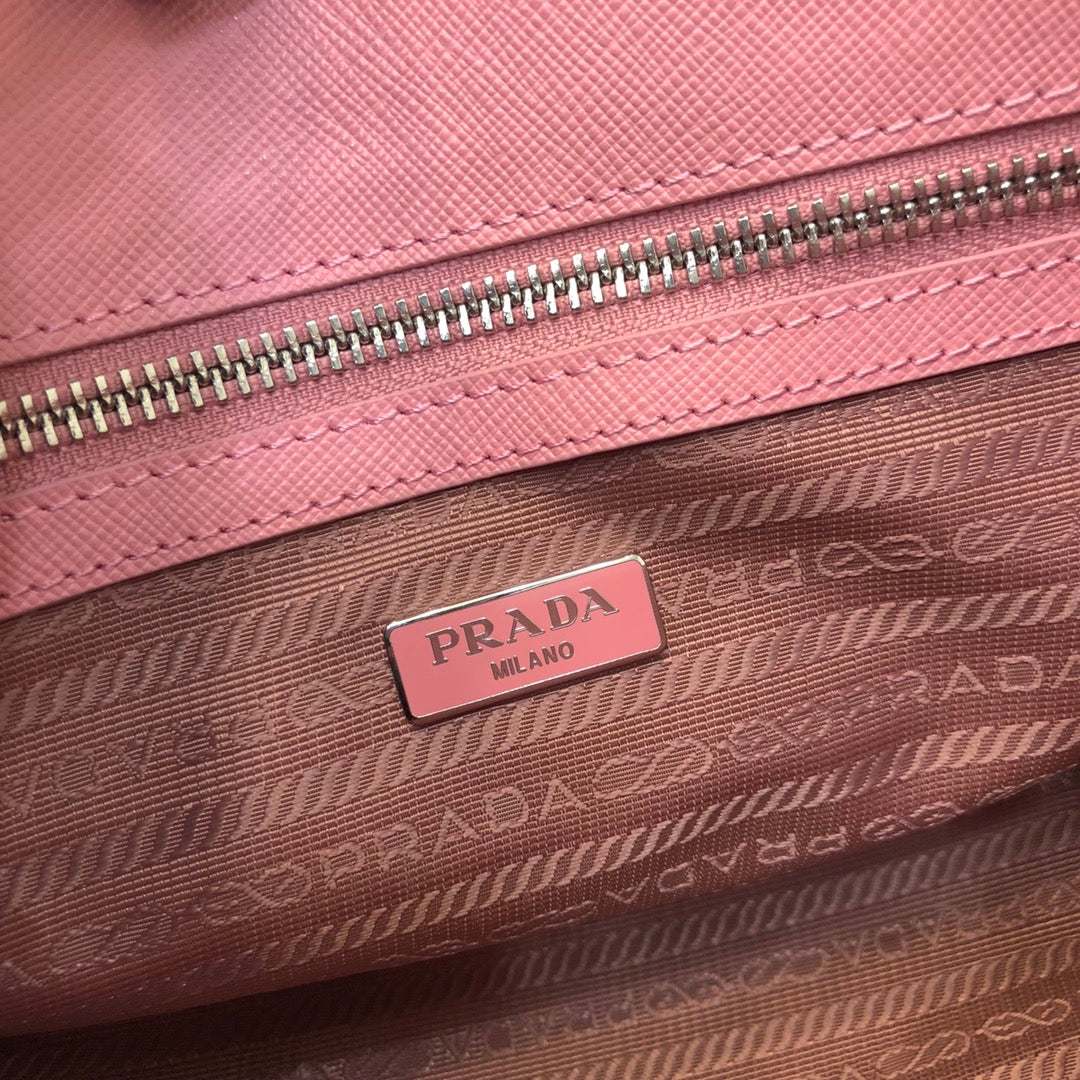 Pra Mini 23 Bag in Petal Pink Saffiano Leather
