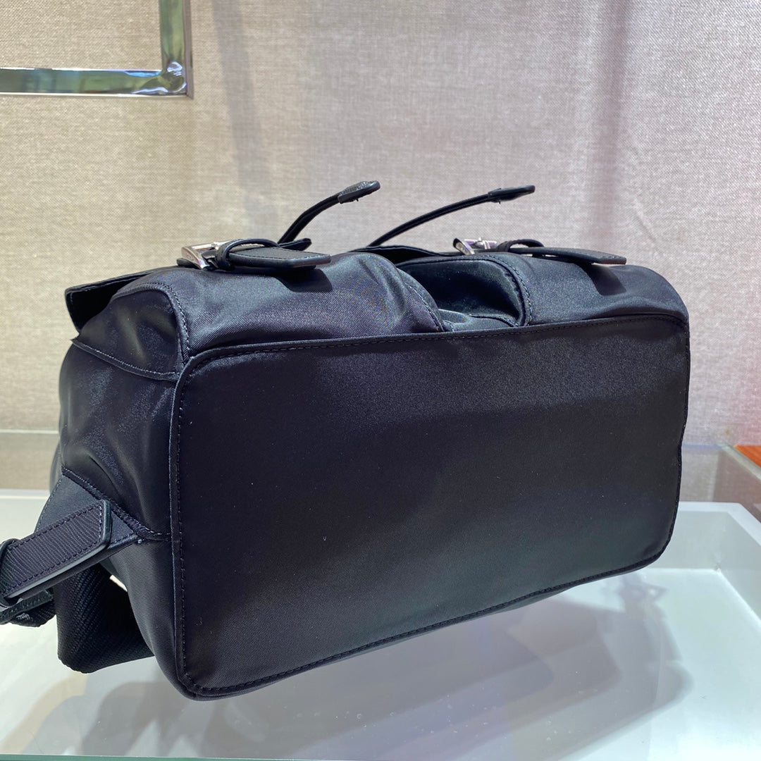 Small Backpack 28 in Black Parachute Fabric
