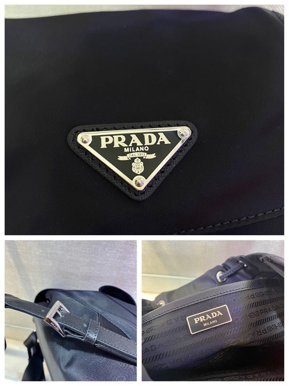Small Backpack 28 in Black Parachute Fabric