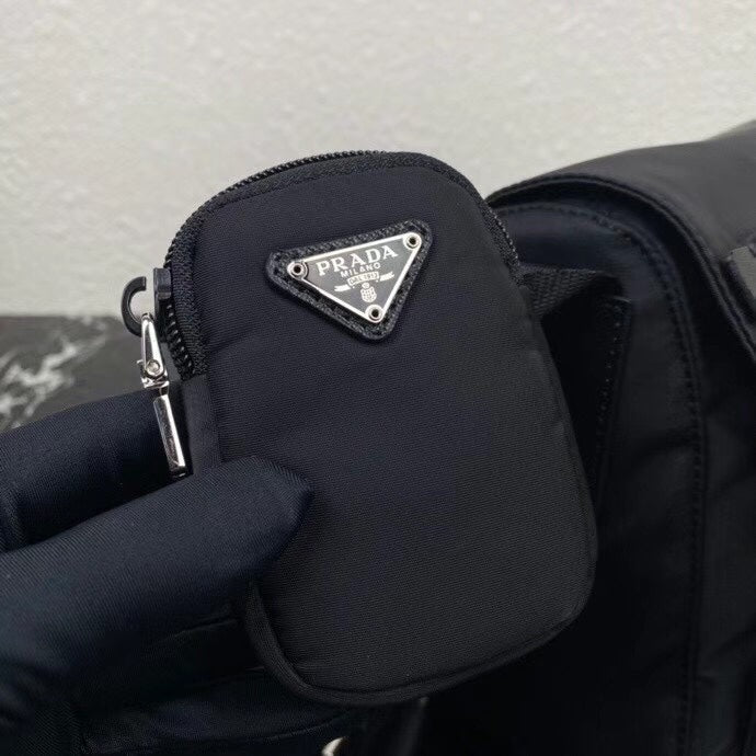 Pra Small 27 Shoulder Bag in Black Re-nylon