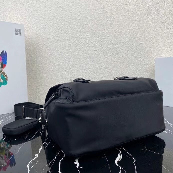 Pra Small 27 Shoulder Bag in Black Re-nylon