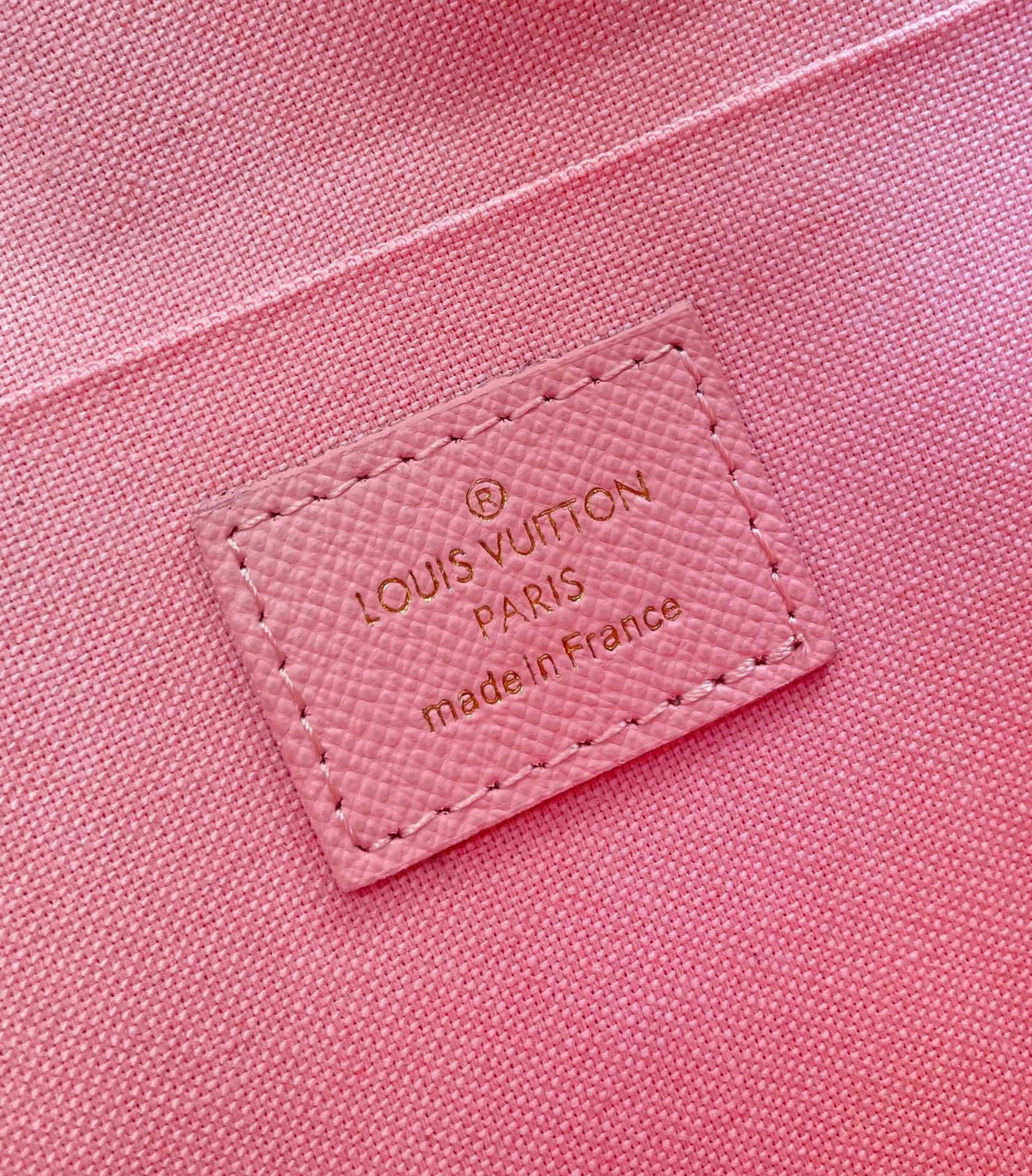 Félicie Pochette 21 in Blue Beige Damier Azur Canvas Gold Hardware
