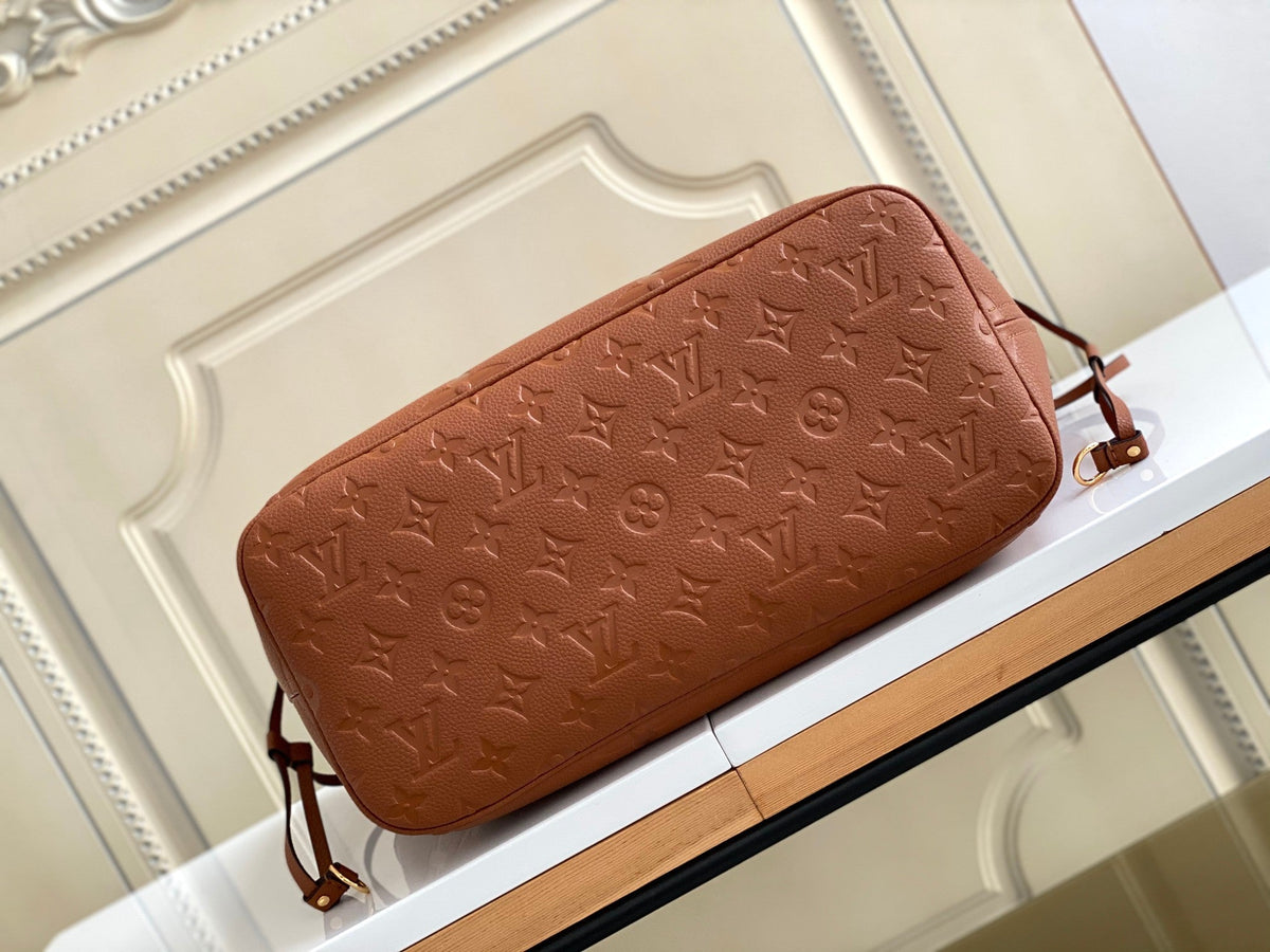 Neverfull MM 32 Brown Monogram Empreinte Leather