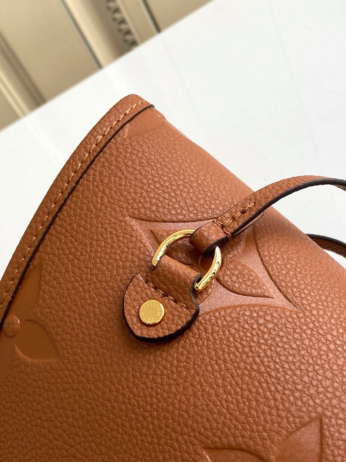Neverfull MM 32 Brown Monogram Empreinte Leather