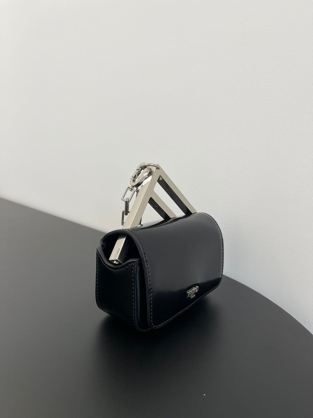Mini First Sight 13 Bag in Black Calfskin with Silver Hardware