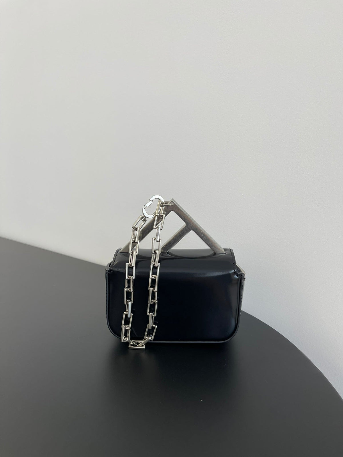Mini First Sight 13 Bag in Black Calfskin with Silver Hardware