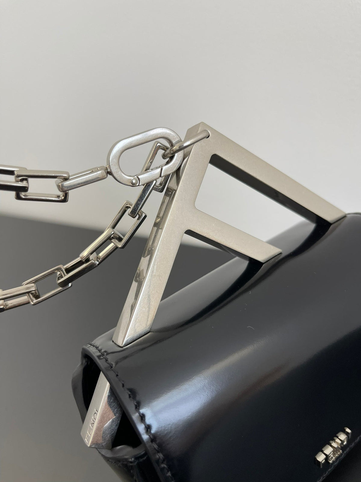 Mini First Sight 13 Bag in Black Calfskin with Silver Hardware