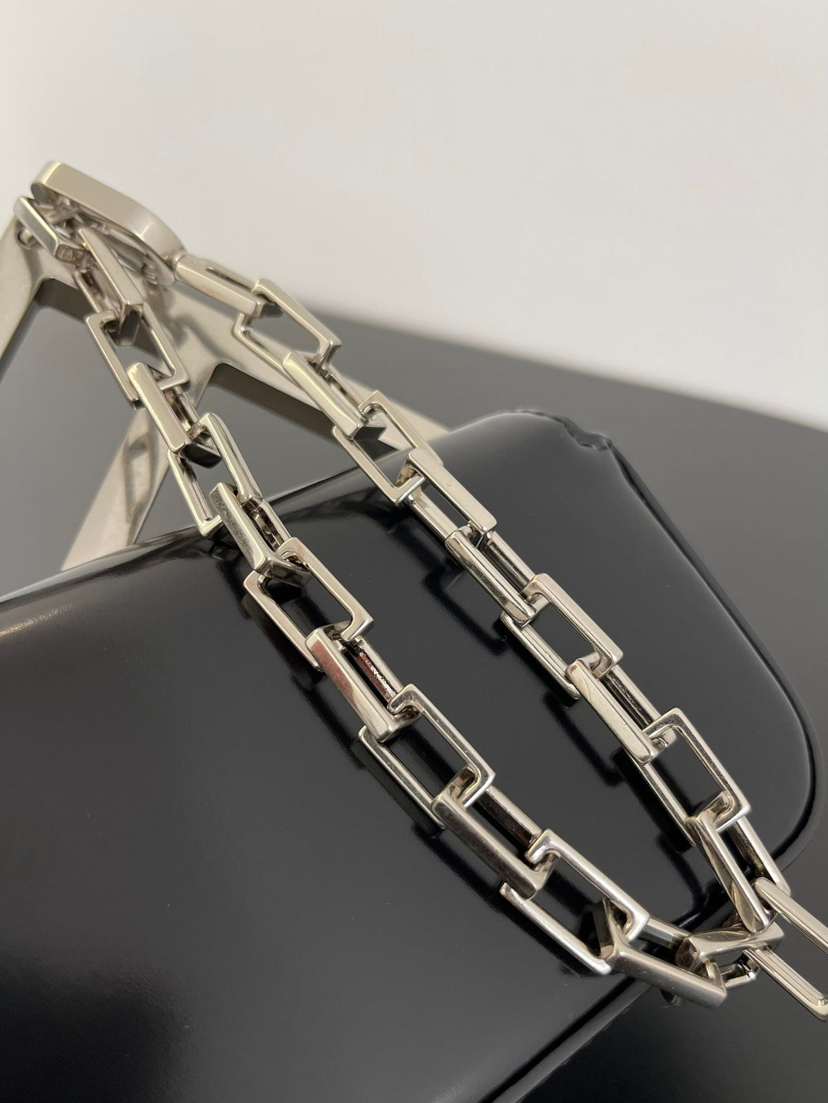 Mini First Sight 13 Bag in Black Calfskin with Silver Hardware