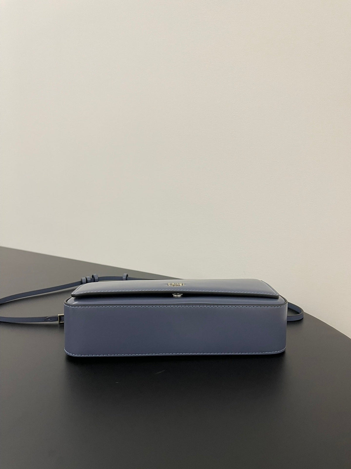 Fend Mini First Sight 23 Bag in Indigo Blue Calfskin with Silver Hardware