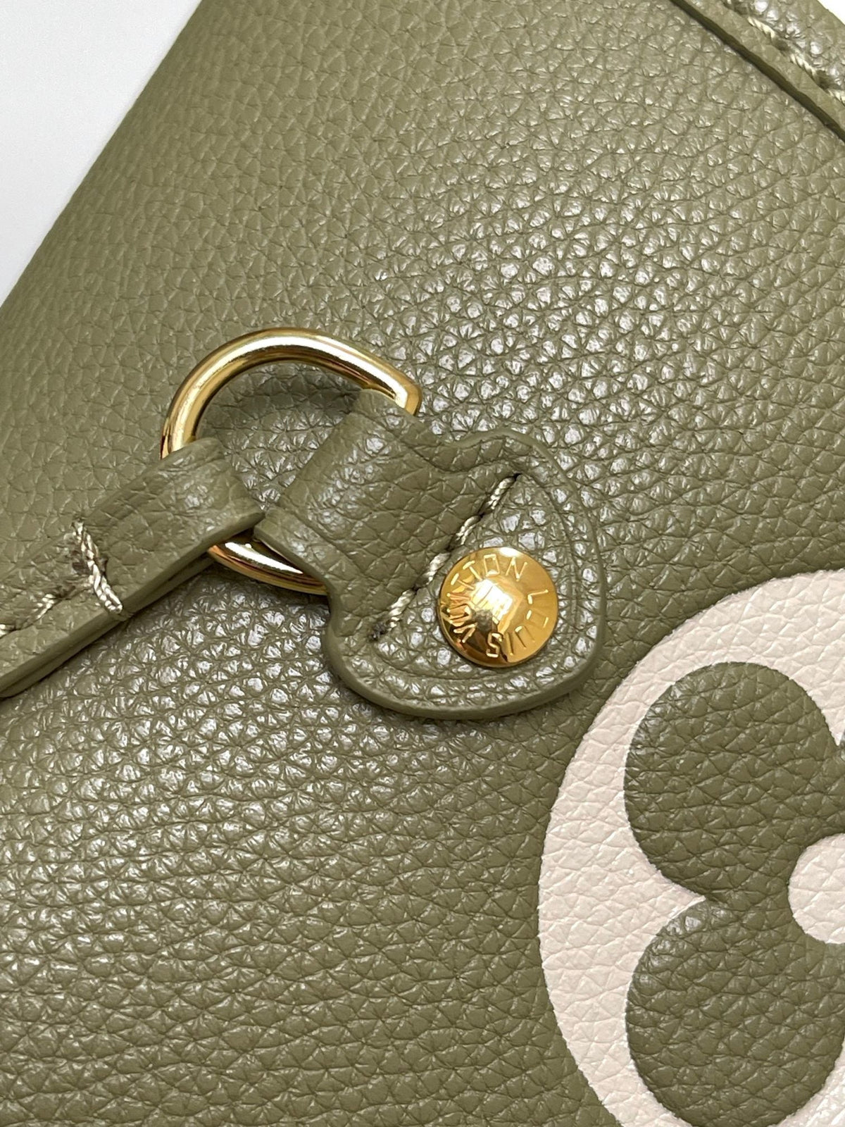 Neverfull MM 32 Khaki Cream Monogram Empreinte Leather
