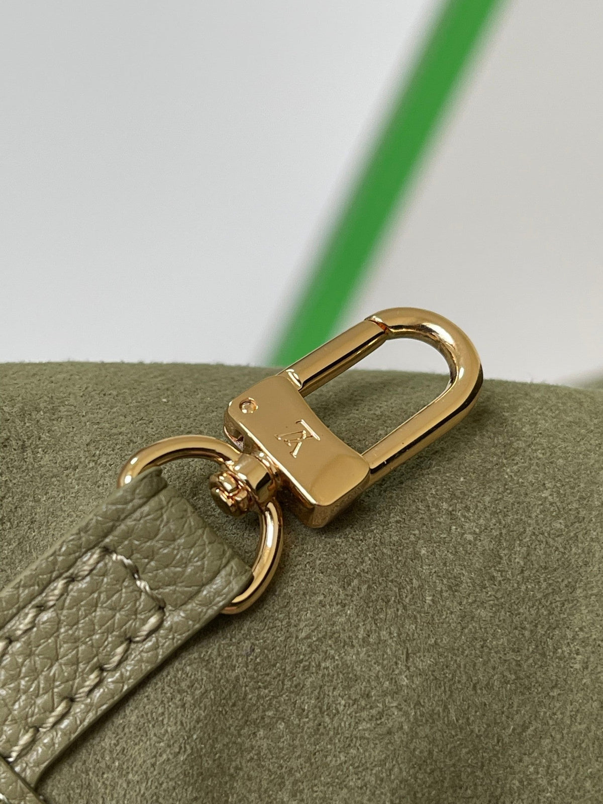 Neverfull MM 32 Khaki Cream Monogram Empreinte Leather