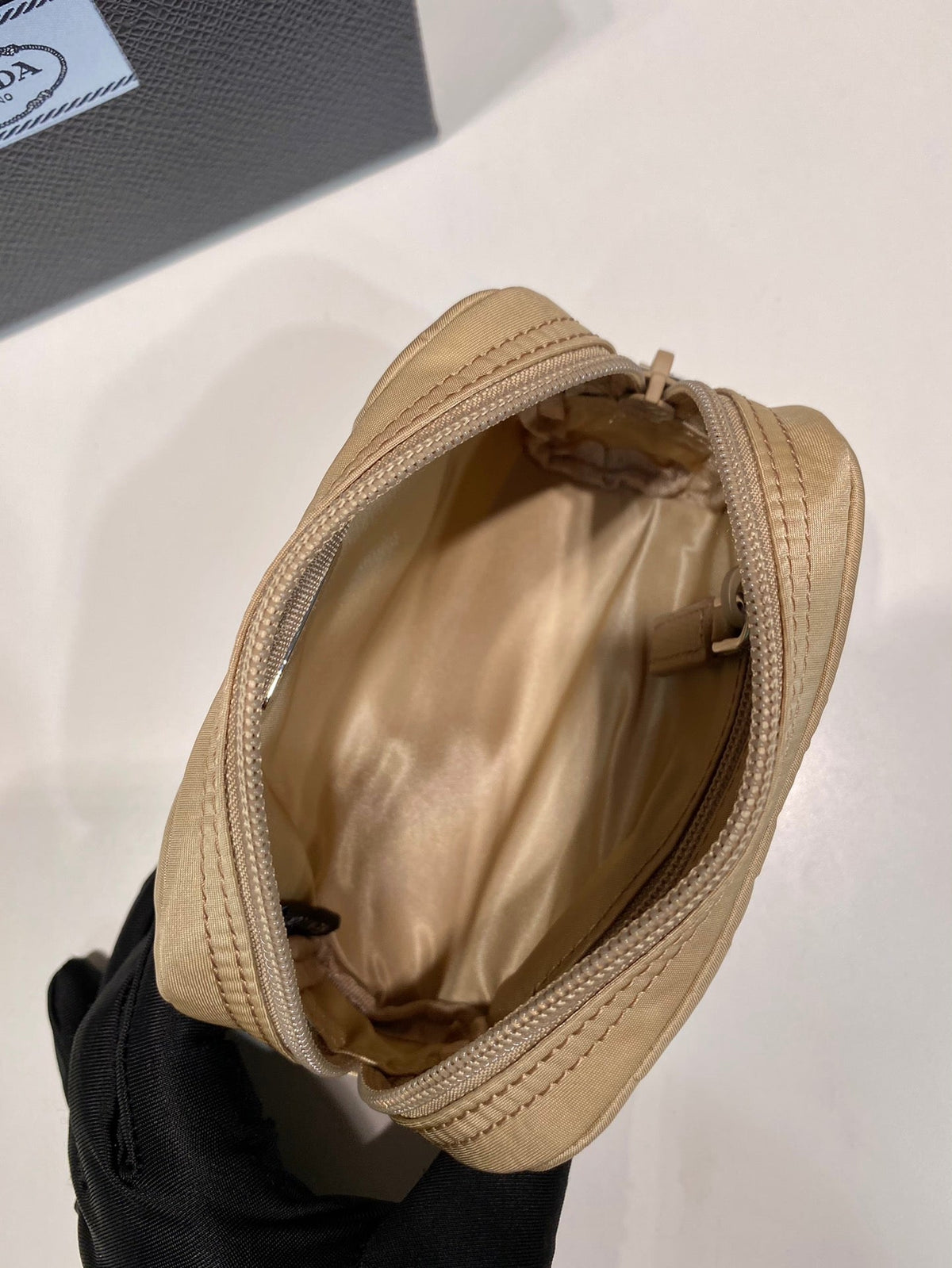 Pra Clutch 12 in Tan Brown Re-nylon