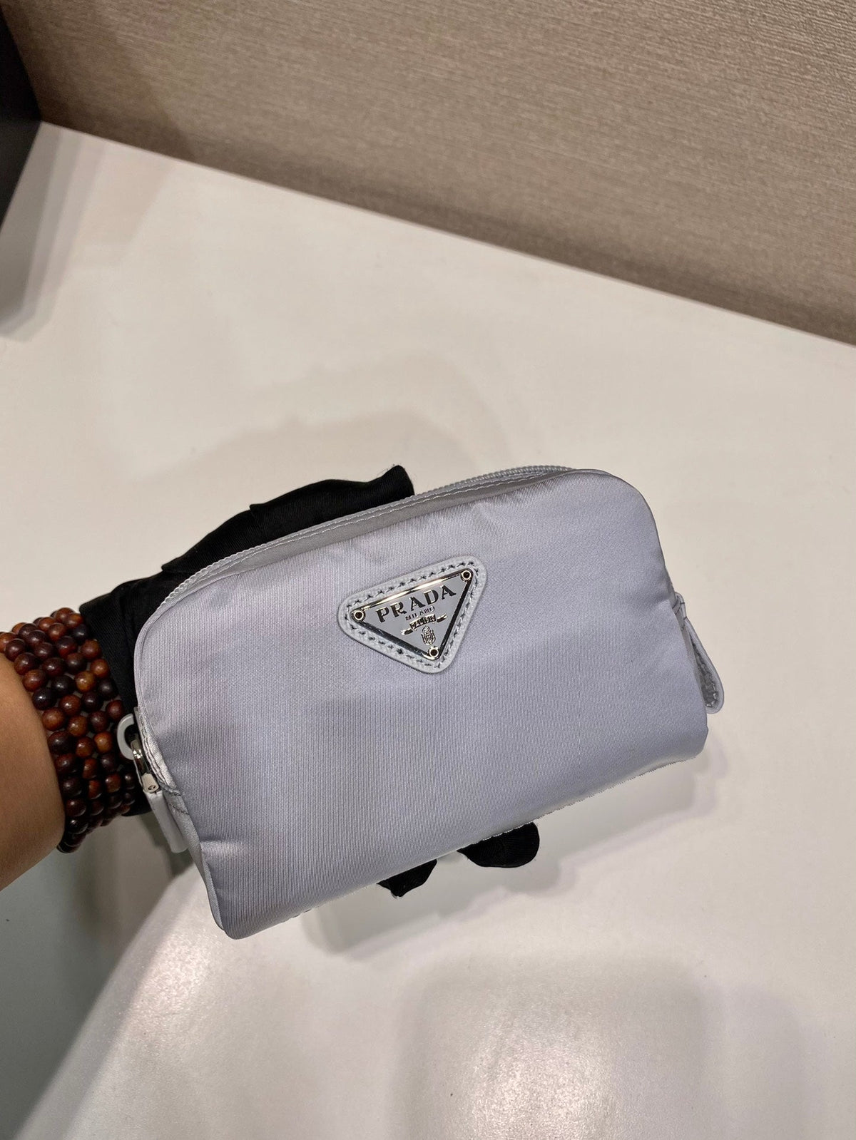 Pra Clutch 12 in Light Grey Re-nylon