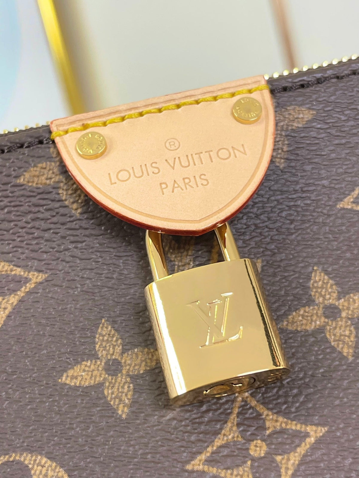 Pochette Tirette 22 in Brown Monogram Canvas Gold Buckle