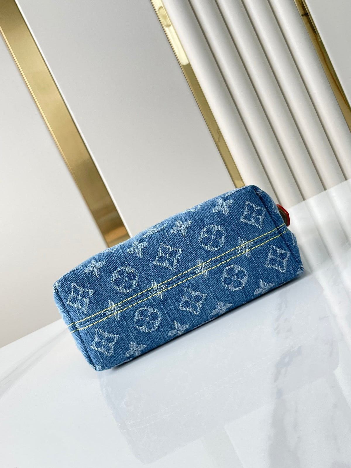 Hills Pochette 18 in Blue Monogram Denim