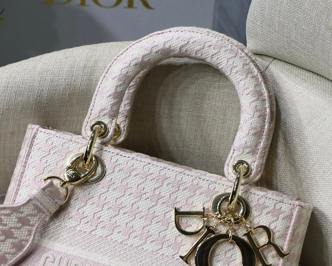 Christian Dior Medium Lady D-Lite Bag 24cm Pink