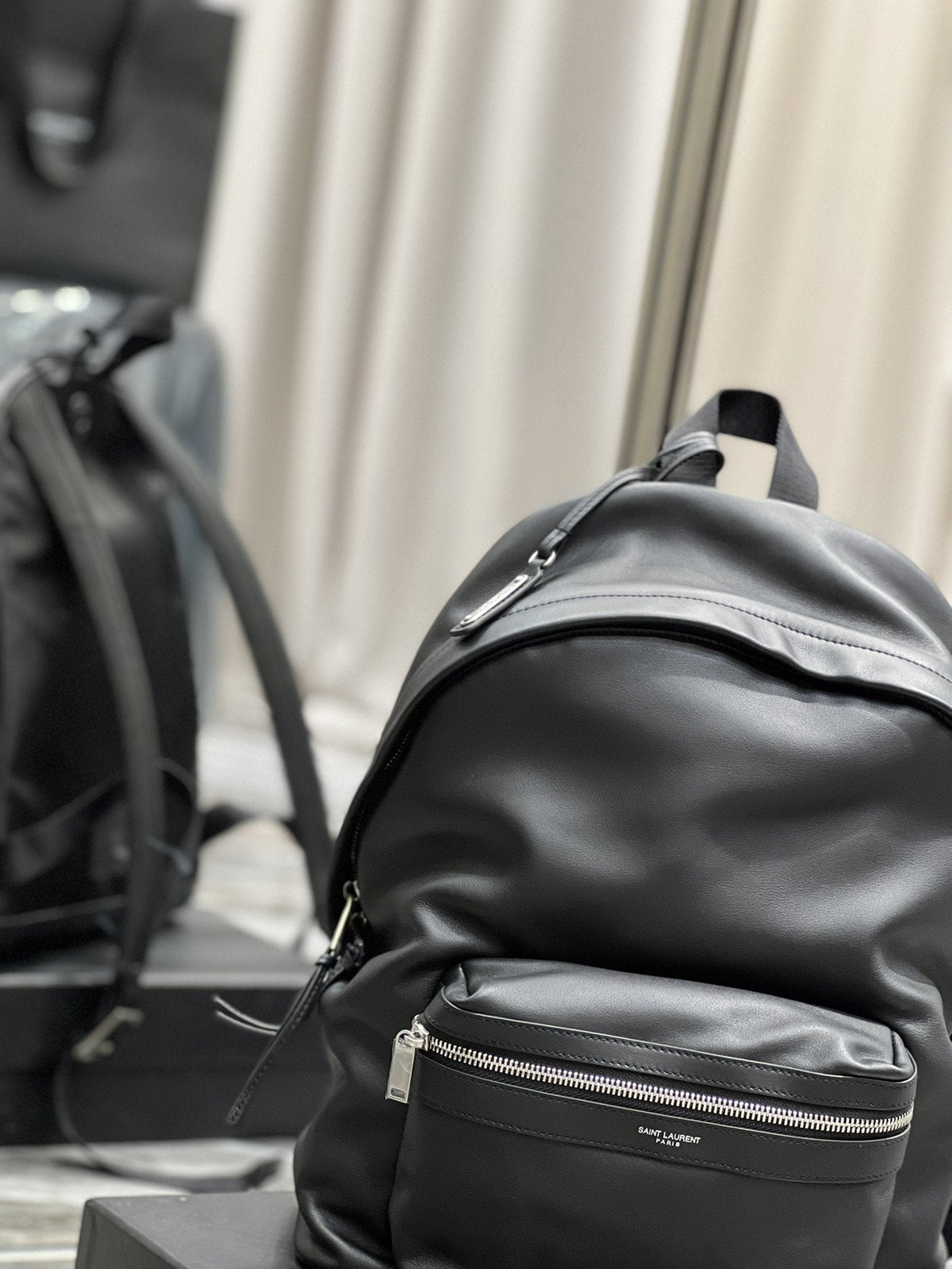 Saint Laurent City Backpack In Unisex 35cm Black – product image 9