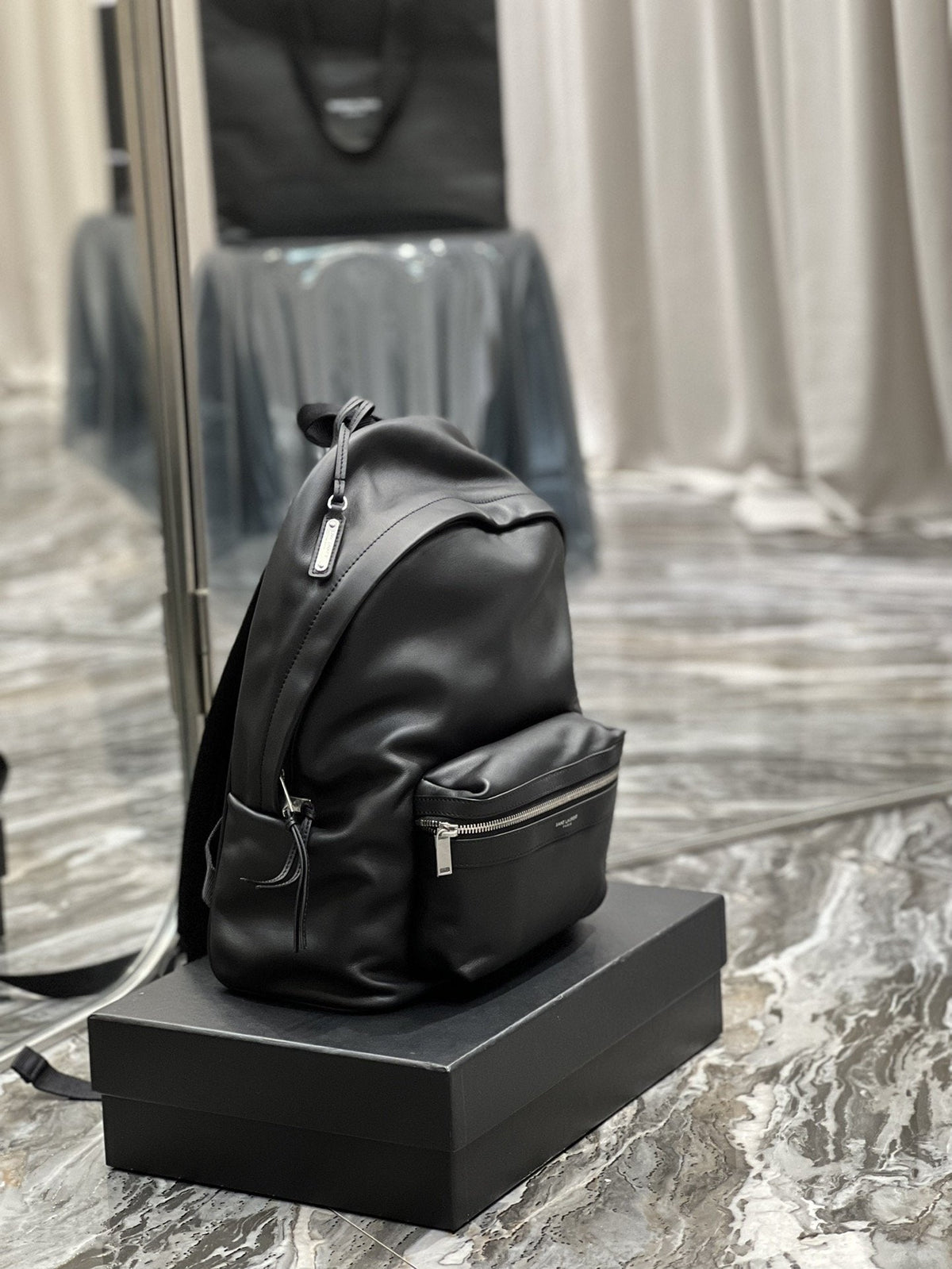 Saint Laurent City Backpack In Unisex 35cm Black – product image 8