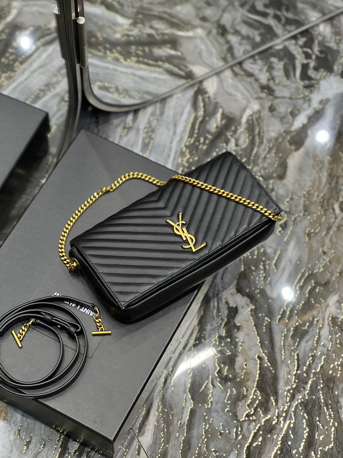 Saint Laurent Kata 99 Chain Bag With Gold Hardware 26cm – product image 7