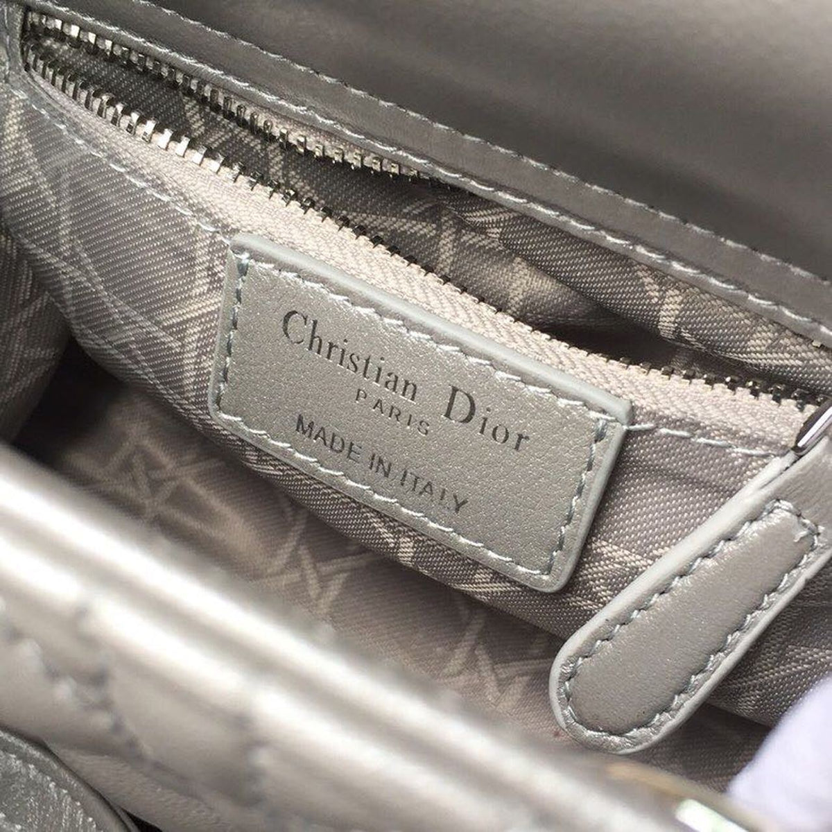 Christian Dior Mini Lady Dior Bag 18cm with Chain Silver Hardware Lambskin Leather Spring/Summer Collection, Pearl Gold –…