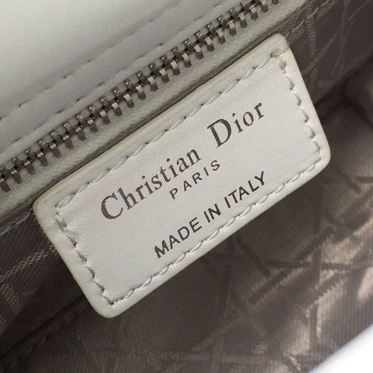 Christian Dior Mini Lady Dior Bag 18cm with Chain Silver Hardware Lambskin Leather Spring/Summer Collection, White – product…
