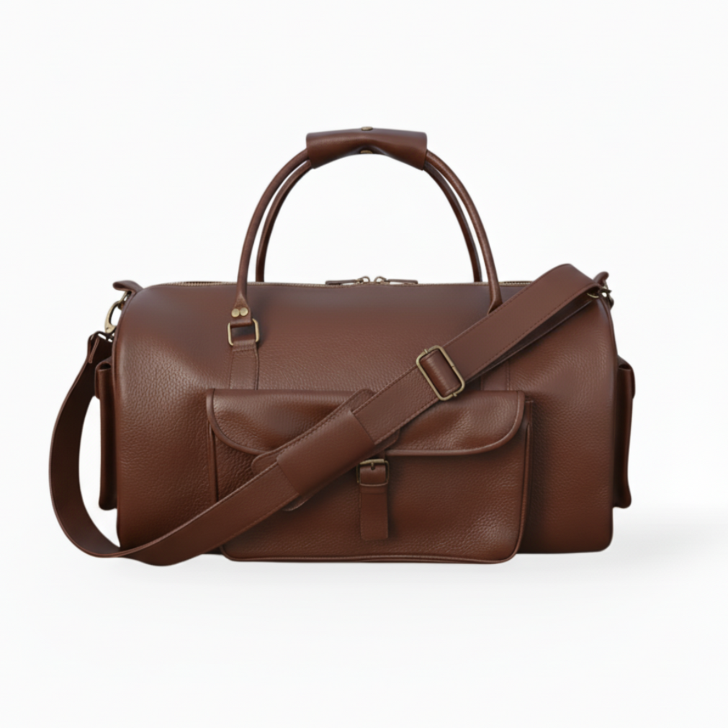 Jacketcart Softy Dark Brown Full-Grain Leather Duffel Bag