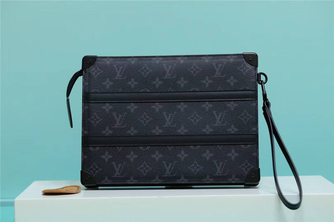 Louis Vuitton Trunk Pouch Monogram Eclipse Canvas Black For Men, Men’s Wallet 28cm LV M45937 – product image 1
