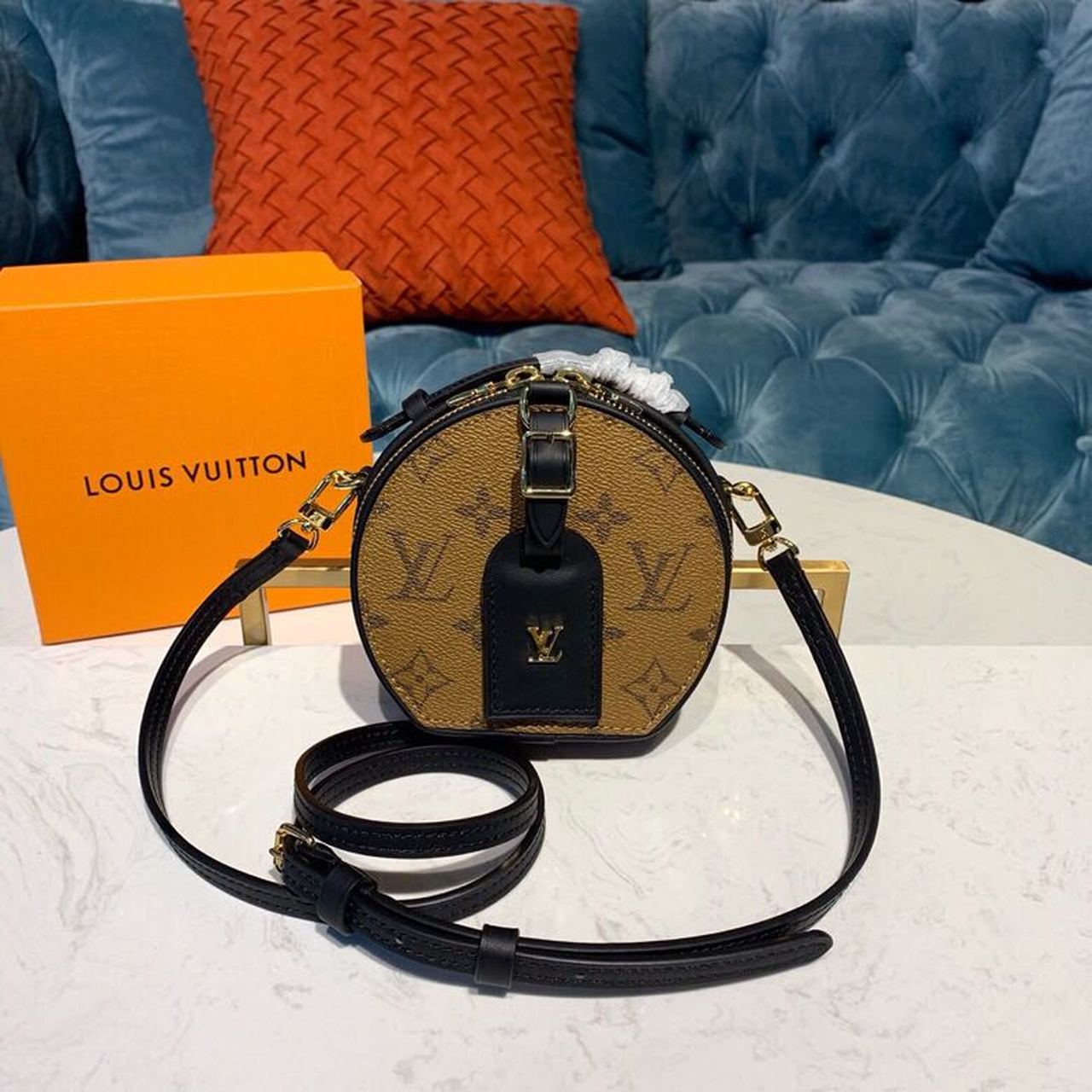 Louis Vuitton Mini Bote Chapeau Bag 16cm Monogram Reverse Canvas Spring/Summer Collection M68276 Brown